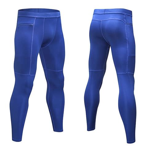 Yuerlian Men S Compression Tights Leggings Base Layer With Phone Pocket