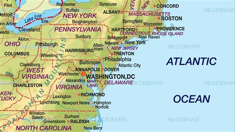 Get Map Of Usa Eastern Seaboard Free Photos