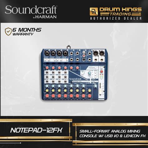 Soundcraft Notepad Fx Small Format Analog Mixing Console With Usb I O