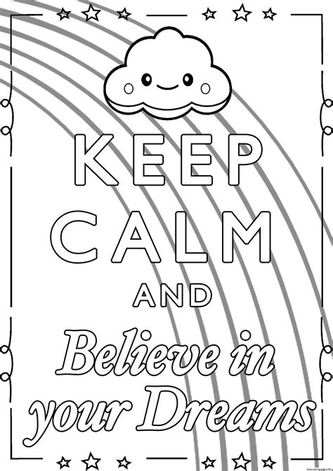 Keep Calm And Free Colouring Pages