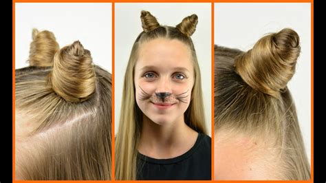 Diy Cat Ears With Your Own Hair Halloween Babesinhairland Com Youtube