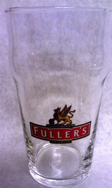 Fullers Griffin Brewery Chiswick Beer Glass Gold Label Collector Glass