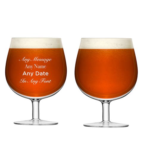 Personalised Pair Of Craft Beer Glasses Engravers Guild
