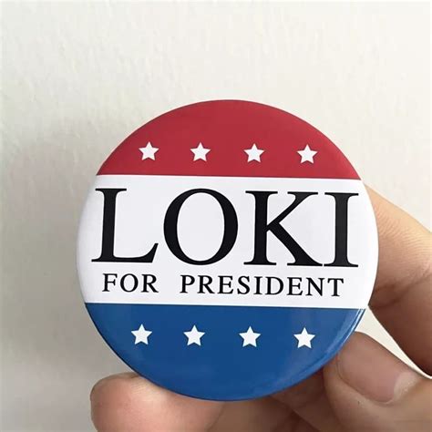 Loki For President Pin Badge Marvel Official