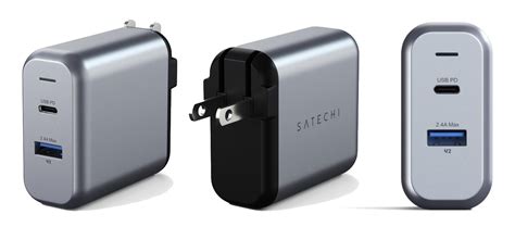 Satechi、usb Cポートを2つ搭載したusb充電器 75w Dual Type C Pd Travel Charger やコンパクトな