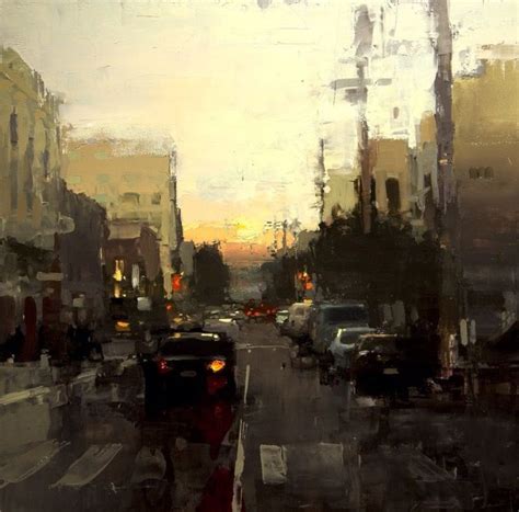Jeremy Mann Last Light In The Mission 12x12 Urban Painting City
