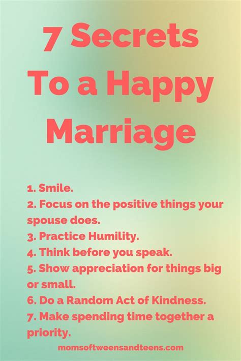 7 Secrets To Having A Happier Marriage Happy Marriage Marriage Healthy Relationship Advice