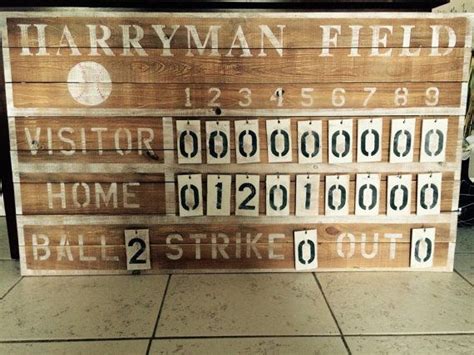 Customized Rustic Baseball Vintage Sports Scoreboard Etsy Vintage