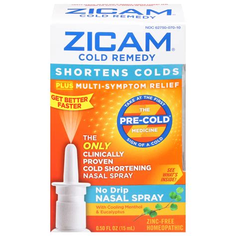 Save On Zicam Cold Remedy No Drip Nasal Spray With Cooling Menthol And Eucalyptus Order Online