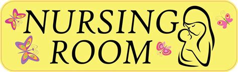 10in x 3in Yellow Nursing Room Magnet Nursery Mothers Sign Vinyl