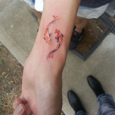 Watercolor Koi Fish On Wrist By Jemka Neck Tattoo Tattoos For Women