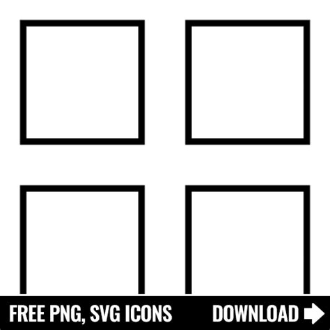 Free Four Squares Outline Svg Png Icon Symbol Download Image