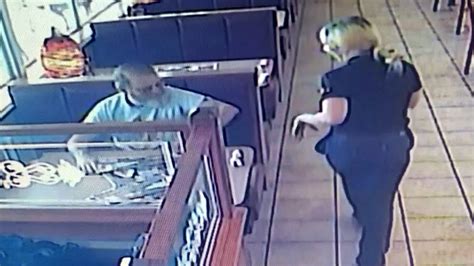 Restaurant Customer Caught On Cctv Slapping Waitress On Backside While His Wife Went To The