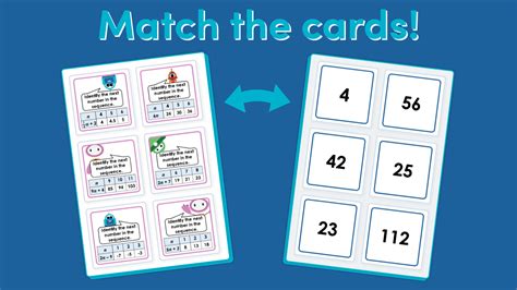 Year 6 Linear Number Sequences Matching Game Classroom Secrets Kids
