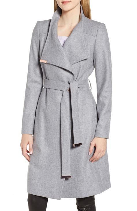 Ted Baker London Wool Blend Long Wrap Coat Available At Nordstrom Winter Coats Women Coats For