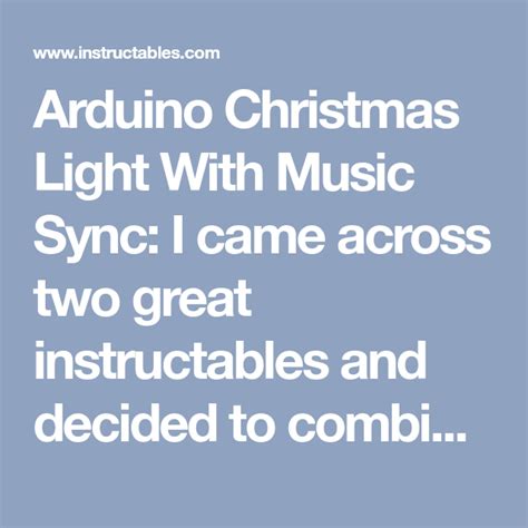 Arduino Christmas Light With Music Sync I Came Across Two Great