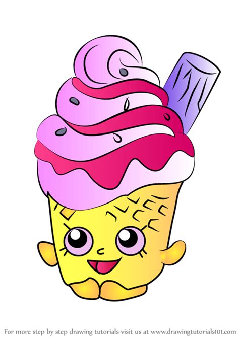Looking for easy pictures to draw? Learn How to Draw Coney from Shopkins (Shopkins) Step by ...
