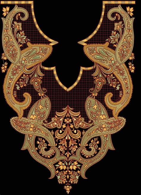 Embroidery Neck Design