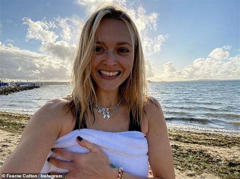 Fearne Cotton Displays Her Svelte Physique In A Black Swimsuit Daily
