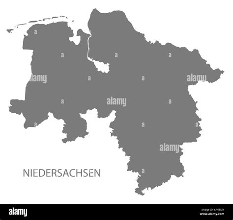 Niedersachsen Germany Map Grey Stock Photo Alamy