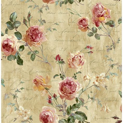 Seabrook Designs Charleston Floral Paper Strippable Roll Covers 56 Sq