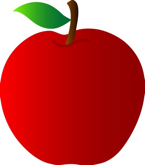 Red Apple Vector Art Free Clip Art