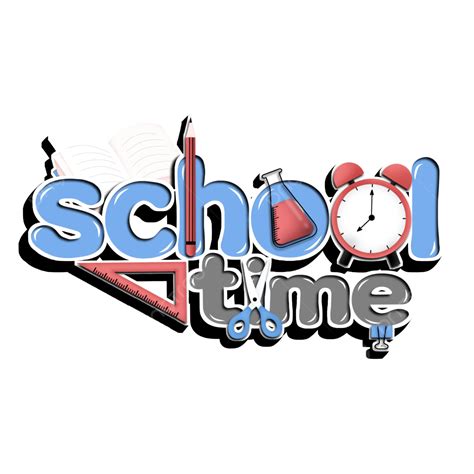 School Time Lettering Lettering School Time School Png Transparent