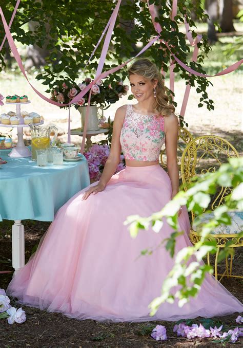 Two Piece Prom Dress With Tulle Skirt Morilee