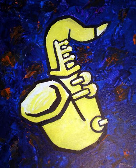 Saxophone Painting By Danielle Sandini Fine Art America