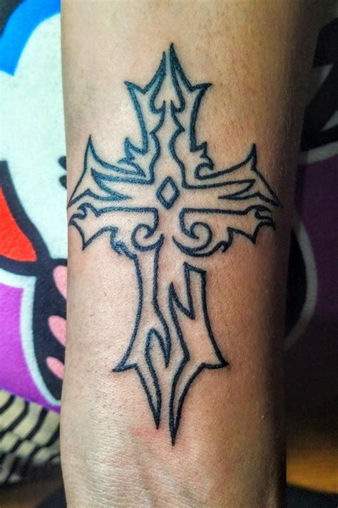 Tattoo Uploaded By Achilles Ink Tribal Cross Tattoo Tattoodo