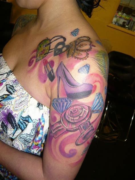 Girly Sleeve Tattoo Girly Tattoos Cosmetology Tattoos