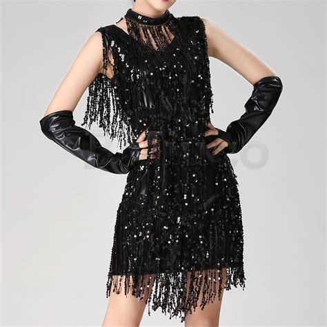 Dancewear And Accessories 1920s Gatsby Womens Sequin Tassel Dress Ballroom Latin Salsa Samba Dance