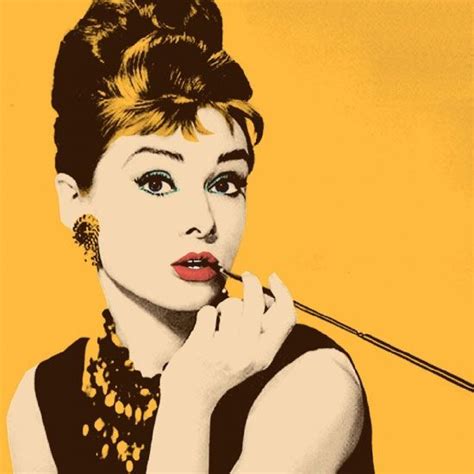 Andy Warhol Style Portrait Audrey Hepburn Portrait Beauty