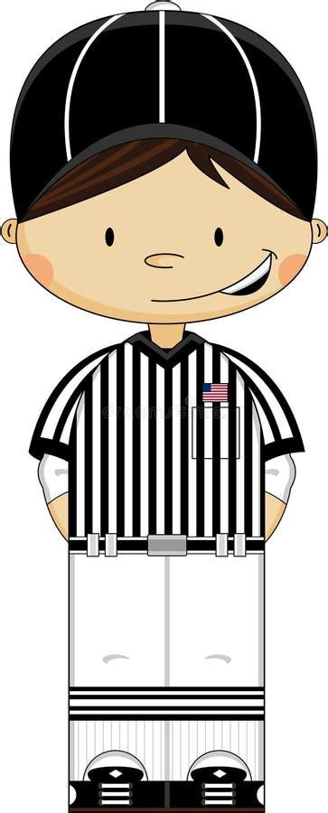 Cartoon American Football Refereee Stock Vector Illustration Of