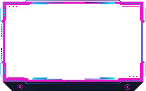 Live Streaming Overlay Decoration With Girly Pink And Blue Colors Live
