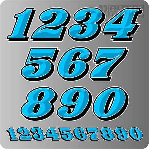 Race Car Numbers Piston Cup