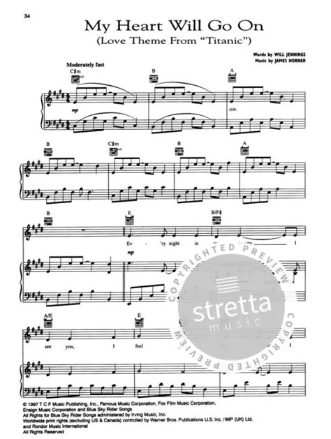 My Heart Will Go On Buy Now In The Stretta Sheet Music Shop