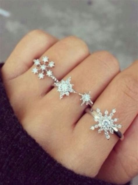 Snowflake Rings Cute Jewelry Pretty Jewellery Beautiful Jewelry