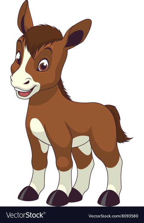 Little Funny Foal Royalty Free Vector Image Vectorstock