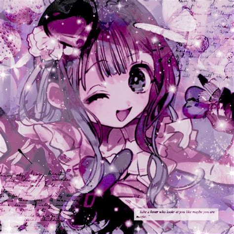 ⇢˚♡ ⋆｡ Anime Purple Happy Birthday Anime Icons