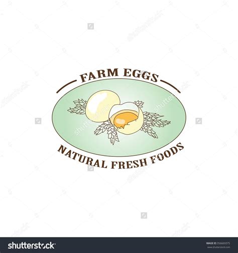 Logo Of The Poultry Farm Fresh Chicken Eggs Stock Vector