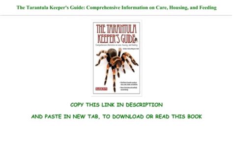 Free Download The Tarantula Keepers Guide Comprehensive