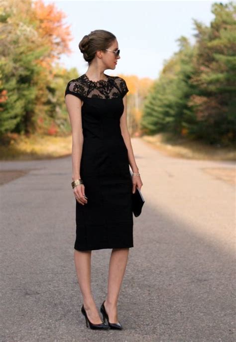 Black Dress For Wedding Guest Outfit