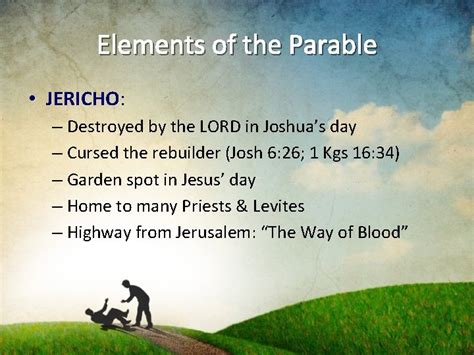 Elements Of The Parable Jericho Jericho Destroyed By