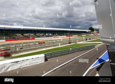 The Start Finish Straight At Silverstone Racing Circuit Including