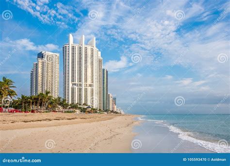 Panorama Of Sunny Isles Beach City Stock Photo Image Of Ocean Miami