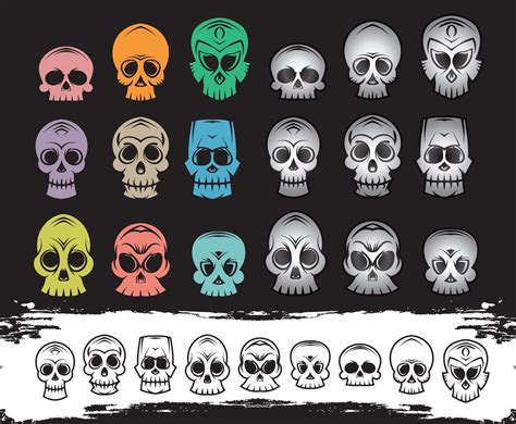 Skull Head Cartoon Vector Art And Graphics