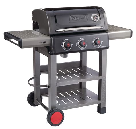 Coleman Cookout 3 Burner Propane Gas Bbq Grill With Side And Storage Shelves Canadian Tire