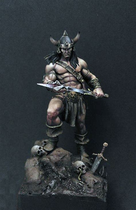 Really Well Painted Barbarian Miniature Minis Steampunk Drawing Sf