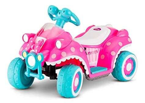 Toddler Disney Minnie Mouse Electric Quad Ride On Car Fun Toy 4 Wheeler
